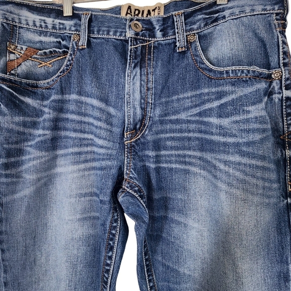 ARIAT DENIM MENS M5 SLIM STRAIGHT JEANS (38/34) - Picture 10 of 12